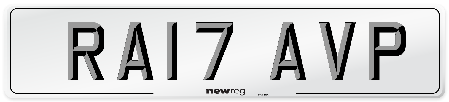RA17 AVP Number Plate from New Reg